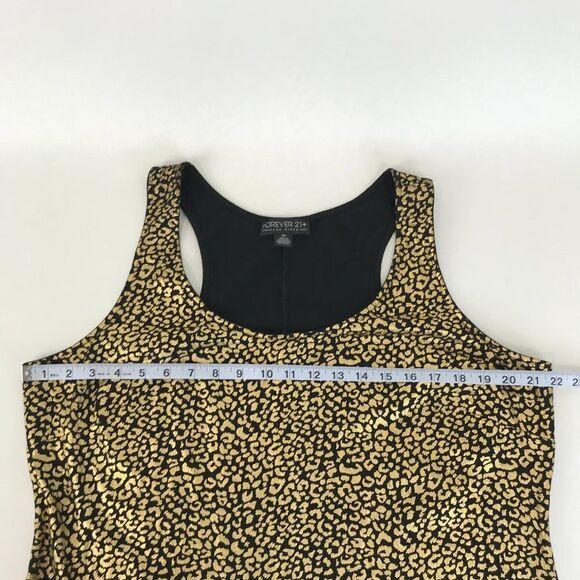 Forever 21+ Animal Print Racerback Tunic Dress Women's Plus Size 3X Metallic - Picture 5 of 8
